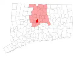 Location within Hartford County, کنتیکت