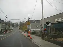 Downtown Sparta on a rainy day in October 2009.