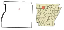 Location in Newton County and the state of آرکانزاس