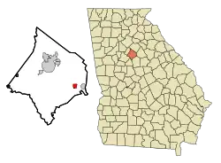 Location in Newton County and the state of جورجیا