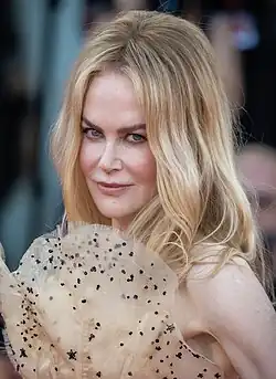 A headshot of Nicole Kidman at the Cannes Film Festival in 2017
