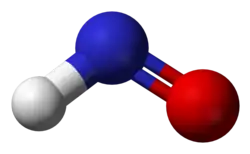 Ball and stick model of nitroxyl