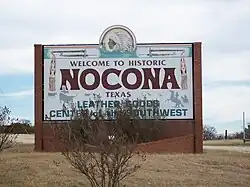 Nocona Welcome Sign
