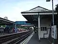 Looking east, with the island platform on the left