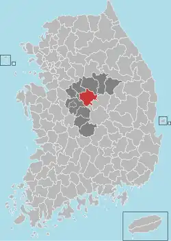موقعیت گوسان کانتی در نقشه