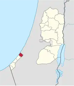 موقعیت استان شمال غزه