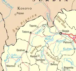 Location in Northwestern Macedonia.