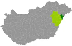 موقعیت ناحیهٔ نییرادونی در نقشه
