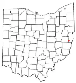 Location of Adena, Ohio