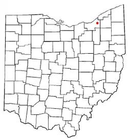 Location of Beachwood in Ohio