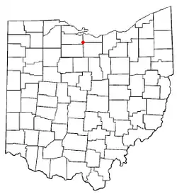 Location of Bellevue, Ohio