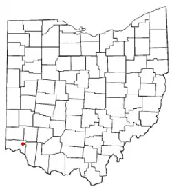 Location of Blue Ash, Ohio