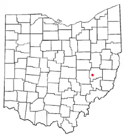 Location of Cambridge, Ohio