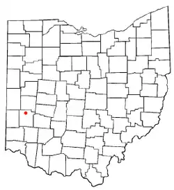 Location of Clayton, Ohio