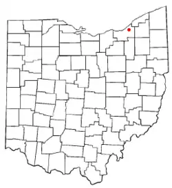 Location of Cleveland Heights in Ohio