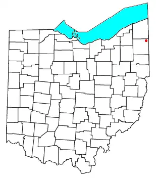 Location of Kinsman, Ohio