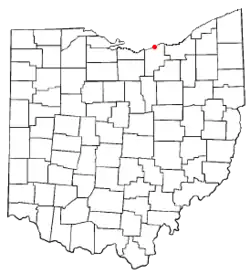 Location within the state of اوهایو