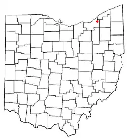 Location of Lyndhurst in Ohio