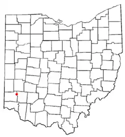Location of Middletown, Ohio