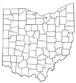 Location of Oberlin, Ohio