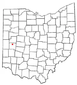 Location of Piqua, Ohio