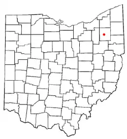 Location of Ravenna, Ohio