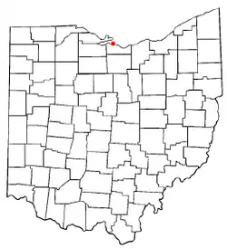 Location within the state of اوهایو