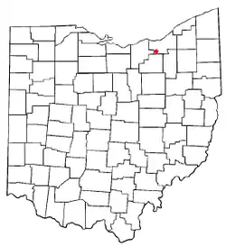 Location of Strongsville in Ohio
