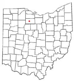 Location of Tiffin, Ohio