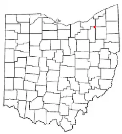 Location of Twinsburg, Ohio.