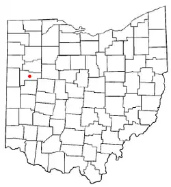 Location of Wapakoneta, Ohio
