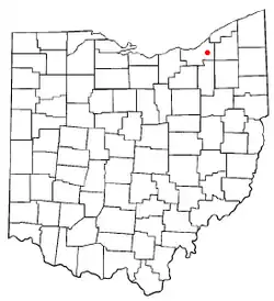 Location of Warrensville Heights in Ohio
