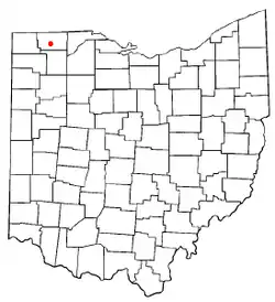 Location of Wauseon, Ohio