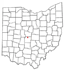 Location of Worthington within Ohio