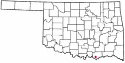 Location of Achille, Oklahoma