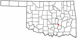 Location of Allen, Oklahoma