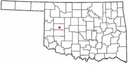 Location of Arapaho, Oklahoma