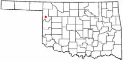 Location of Arnett, Oklahoma