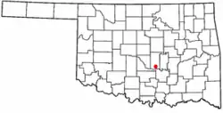 Location in the state of اکلاهما
