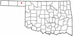 Location of Beaver, Oklahoma