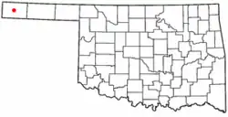 Location of Boise City, Oklahoma