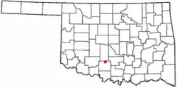 Location of Bray, Oklahoma