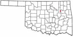Location in the state of اکلاهما