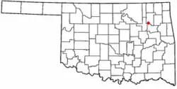 Location of Catoosa, Oklahoma