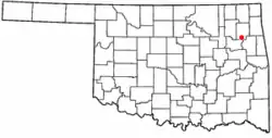Location of Cedar Crest, Oklahoma