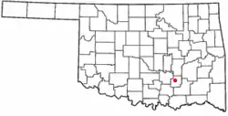 Location of Centrahoma, Oklahoma