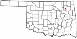 Location in the state of اکلاهما