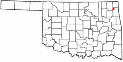 Location of Cleora, Oklahoma