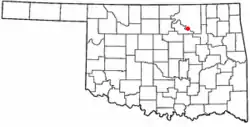Location of Cleveland, Oklahoma