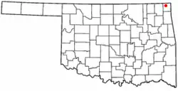 Location of Commerce, Oklahoma